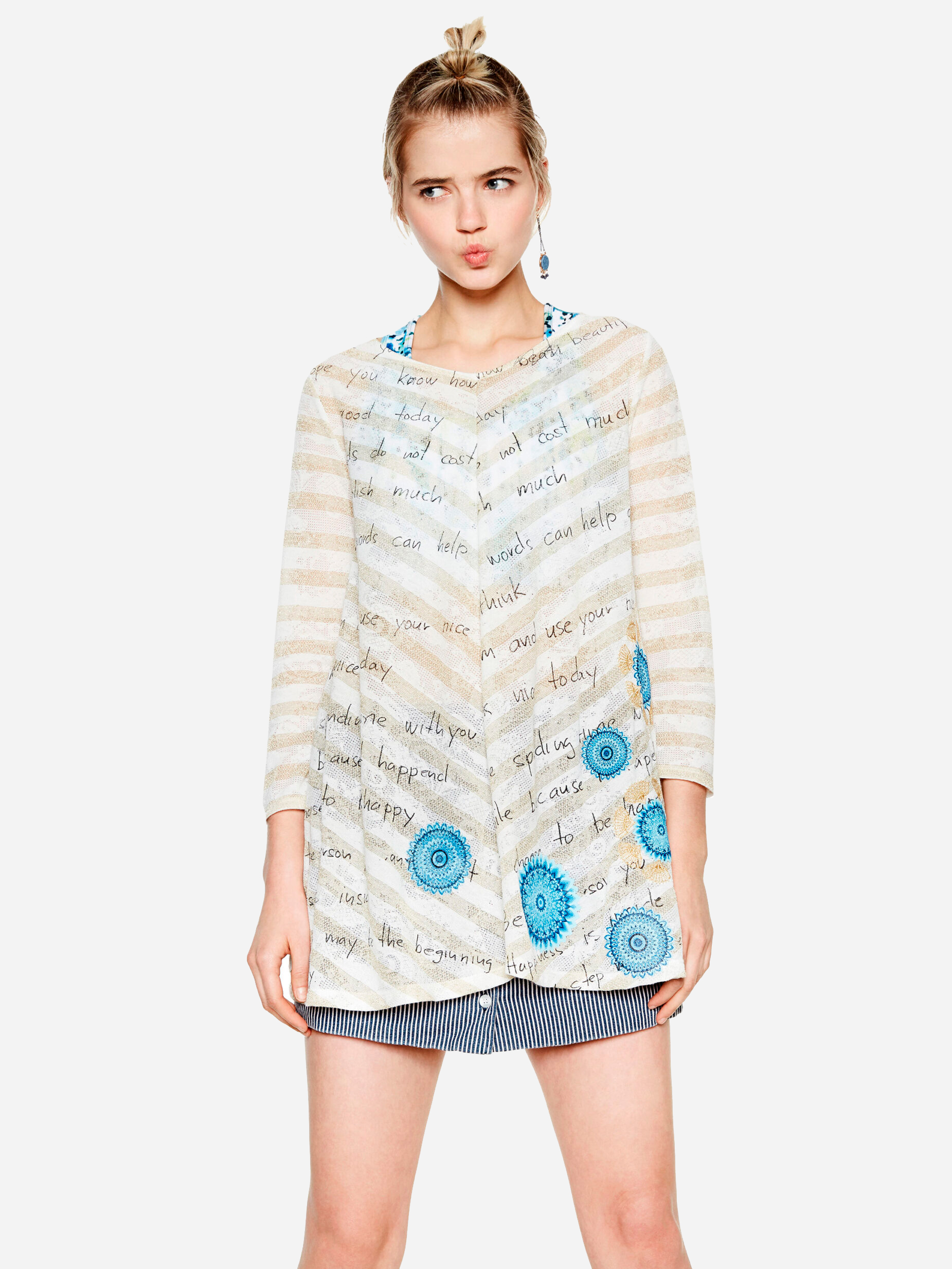 

Лонгслив Desigual 18SWTKFC-1000 M