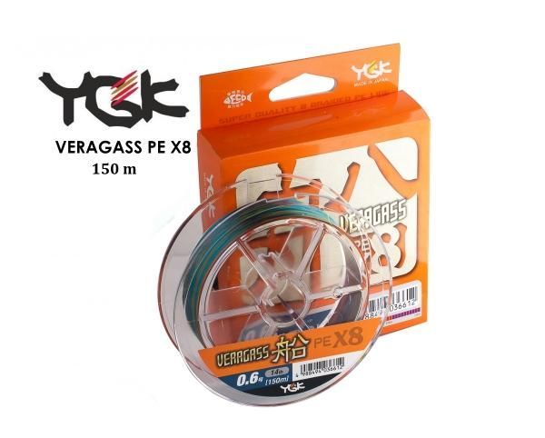 

Шнур плетеный YGK Veragass PE x8 150m (1.2 (25lb / 11.34kg))