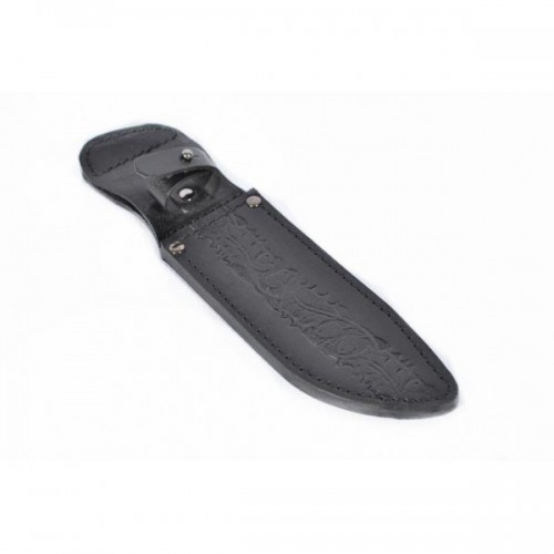 

Чехол для ножа плоский из кожи Волмас 16 см Чёрный (ch1026)
