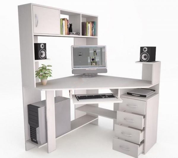 

Компьютерный стол угловой КСУ 03 белый