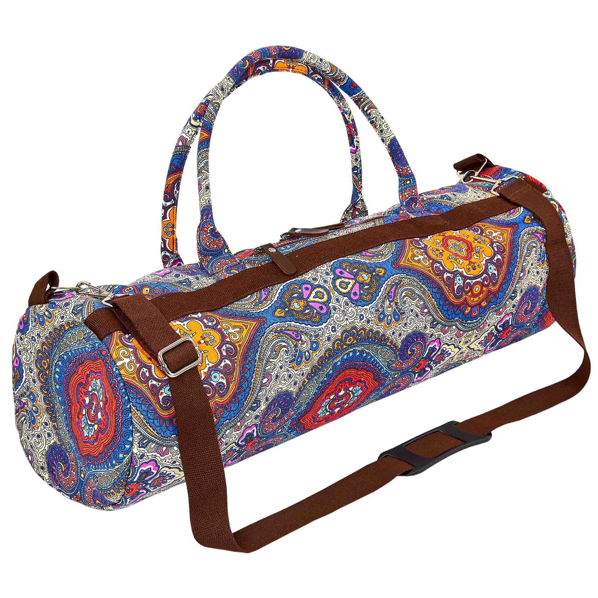 

Сумка для йога коврика Yoga bag KINDFOLK FI-6969-1 (размер 20смх65см, полиэстер, хлопок, серый-оранжевый)