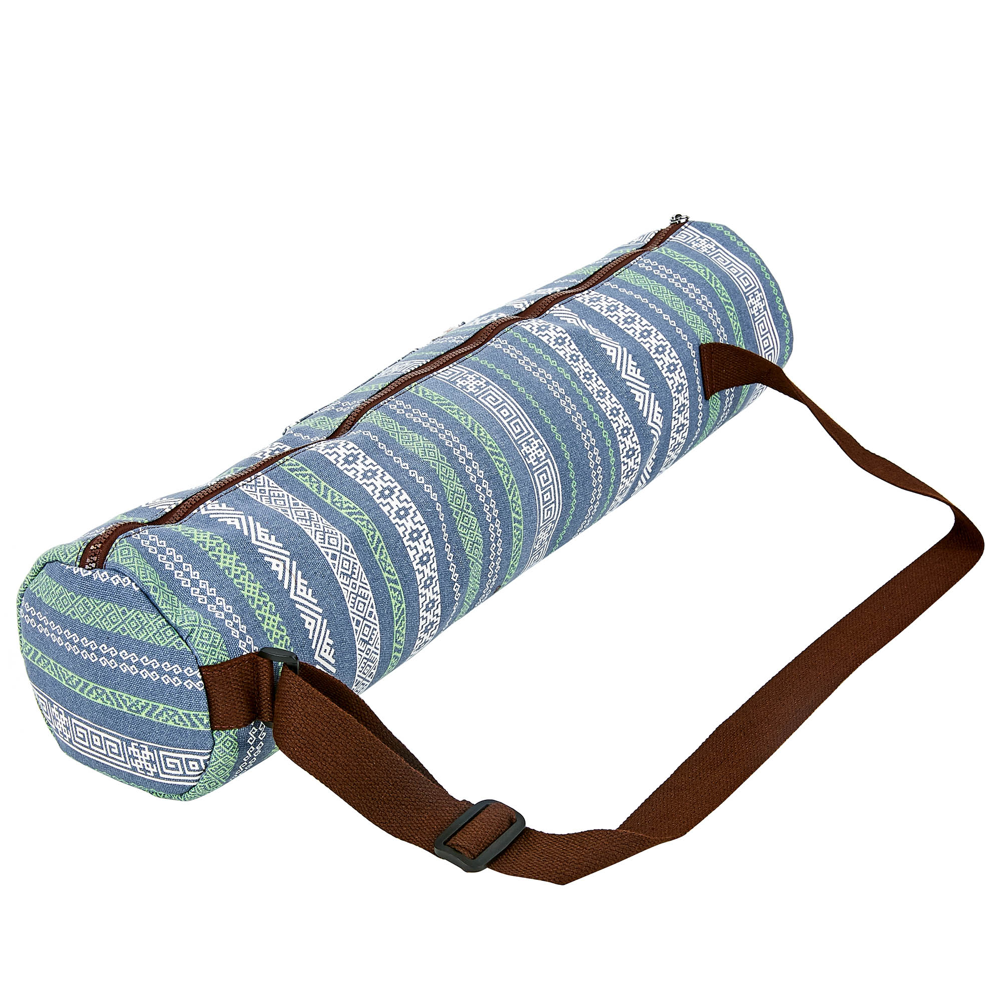 

Сумка для йога коврика Yoga bag KINDFOLK FI-8365-3 (размер 15смх65см, полиэстер, хлопок, серый-синий)