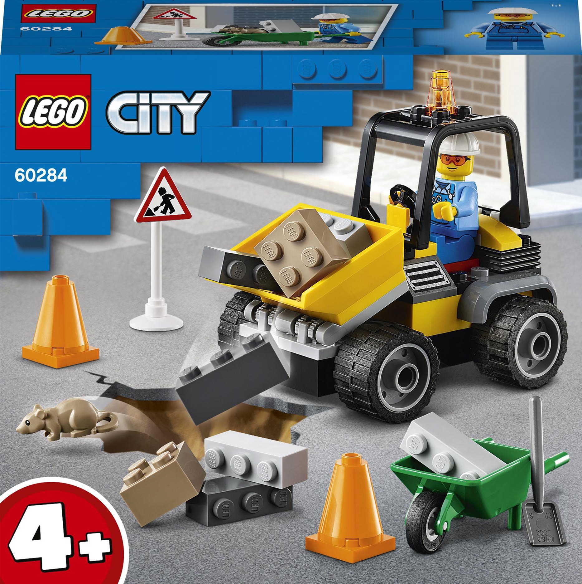 Акція на Конструктор LEGO City Great Vehicles Пикап для дорожных работ 58 деталей (60284) від Rozetka UA