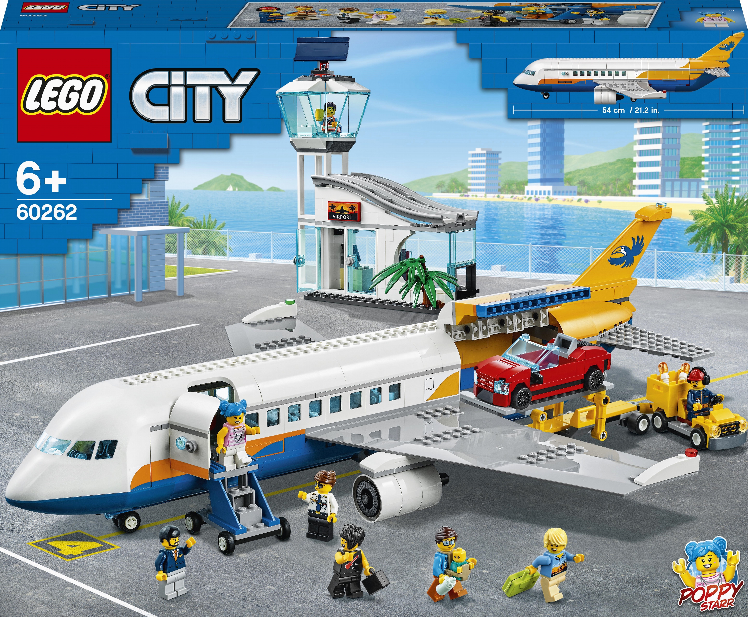 

Конструктор LEGO City Пассажирский самолёт 669 деталей (60262)