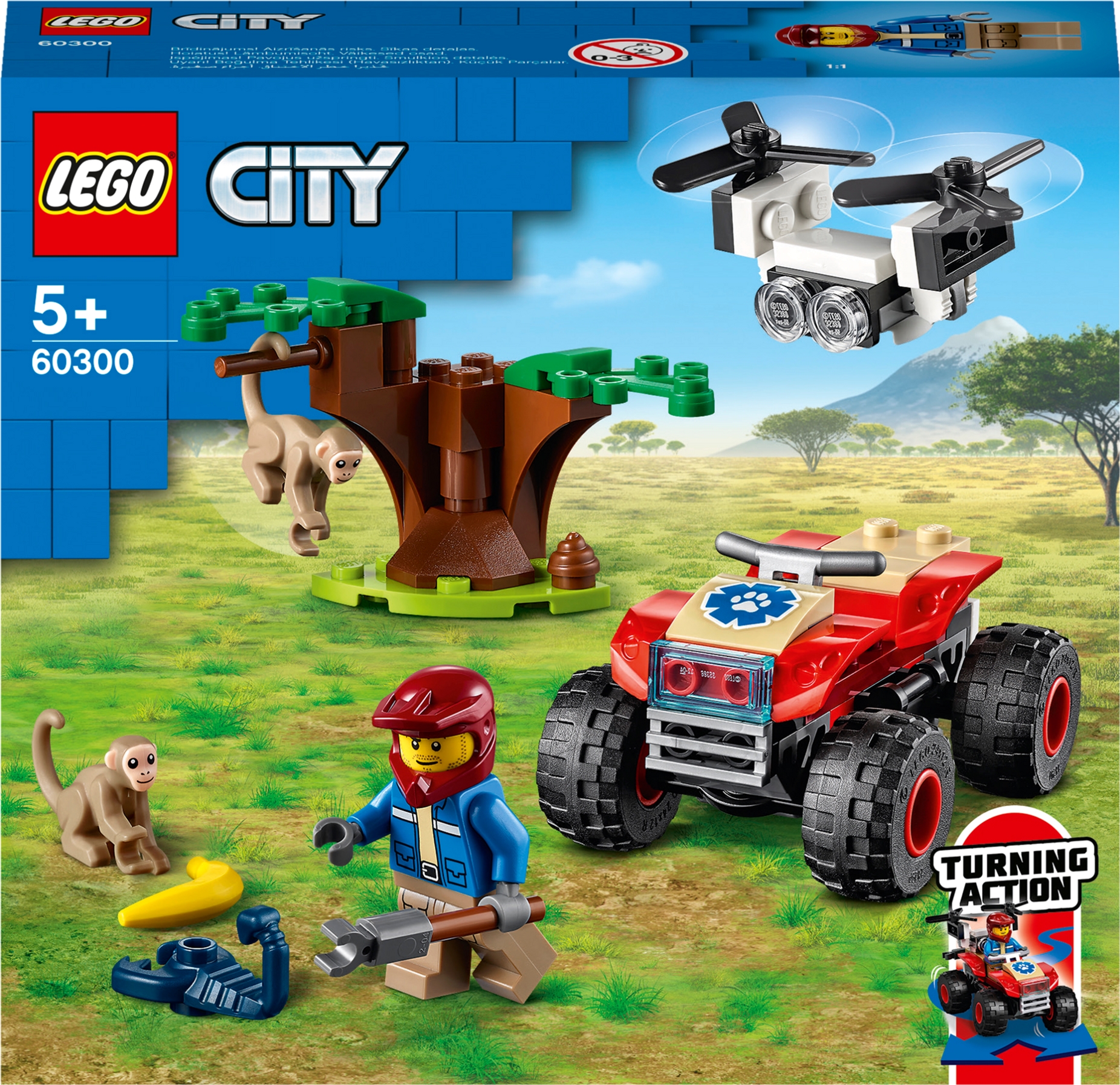 

Конструктор LEGO City Спасательный вездеход для зверей 74 деталей (60300)