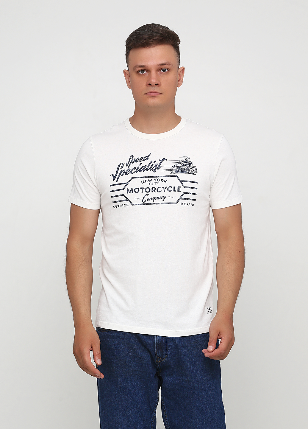 

Футболка JACK&JONES 12157591-CLOUD DANCER L белый
