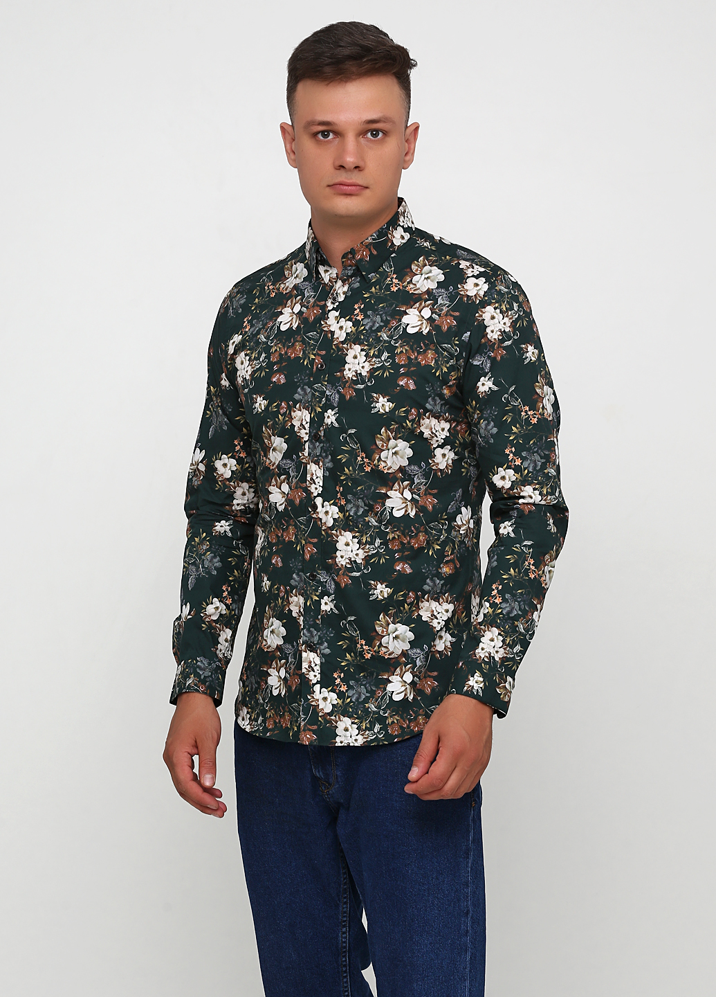 

Рубашка JACK&JONES 12158502-DARKEST SPRUCE L зеленый