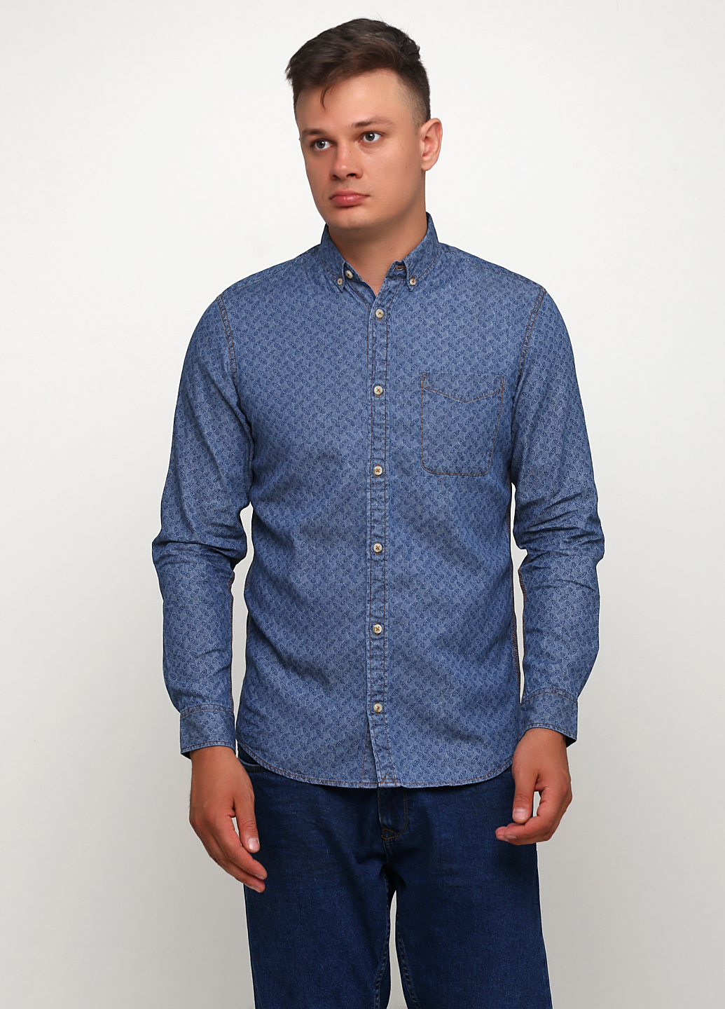 

Рубашка Produkt 12130749-MEDIUM BLUE DENIM M синий