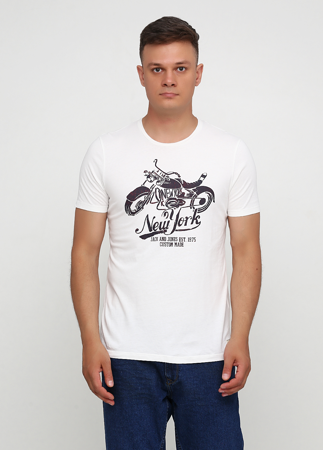 

Футболка JACK&JONES 12160761-CLOUD DANCER L белый