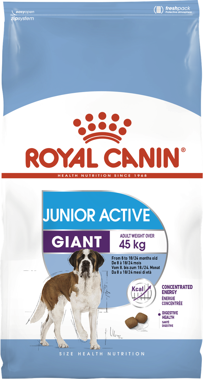 

Сухой корм Royal Canin Giant Junior Active корм для активных щенков гигантских пород старше 8 мес. 15кг