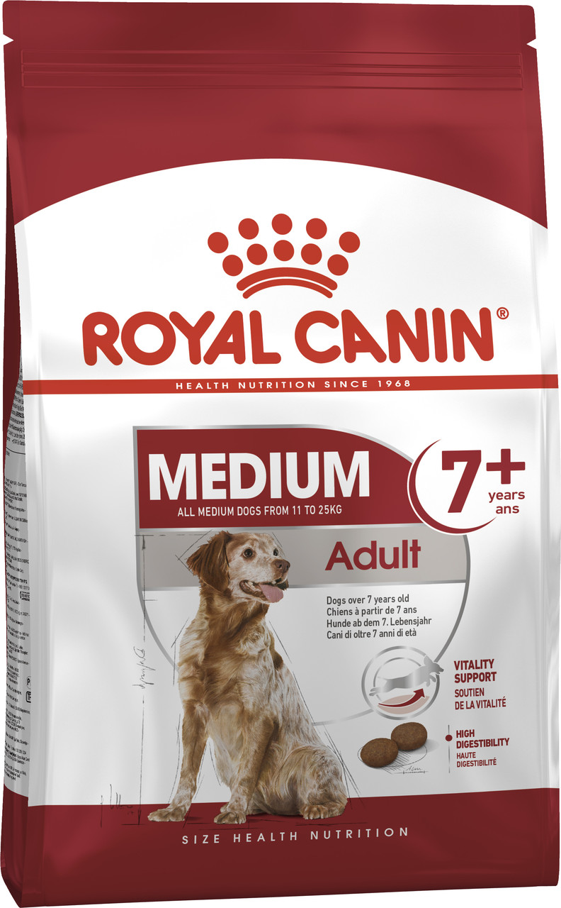 

Сухой корм Royal Canin Medium Adult 7+ для собак средних пород старше 7 лет 15 кг