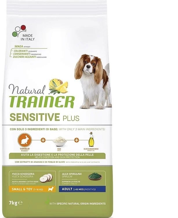 

Сухой корм Natural Trainer Sensitive Plus Adult Mini With Rabbit с кроликом для собак малых пород с чувствительным пищеварением 7 кг