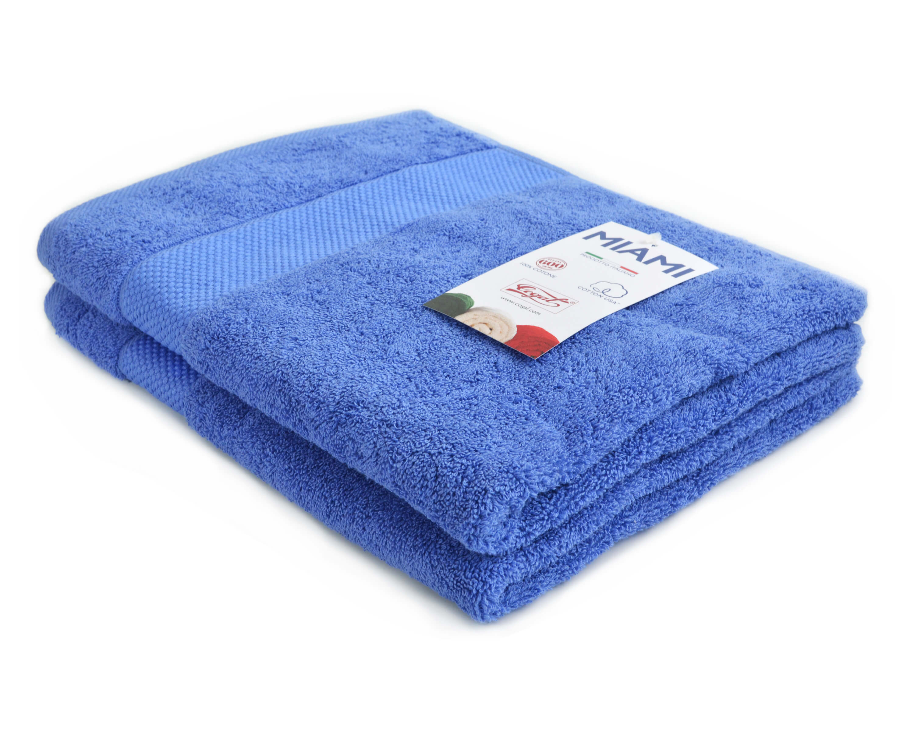

Итальянское полотенце Cogal Miami Blu 100х150 см