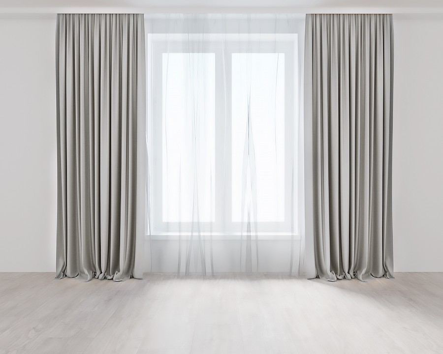 

Комплект штор Серо-Бежевых Lux Portiery Микровелюр 260 Х 150 - 2 шт.