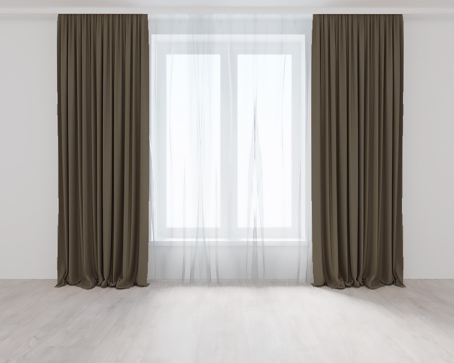 

Комплект штор Сепия-Коричневых Lux Portiery Микровелюр 270 Х 300 - 2 шт.
