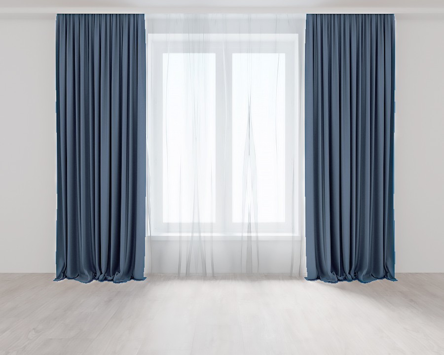 

Комплект штор Лазурно-Синих Lux Portiery Микровелюр 260 Х 300 - 2 шт.