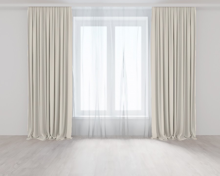 

Комплект штор Кремово-Белых Lux Portiery Микровелюр 265 Х 300 - 2 шт.