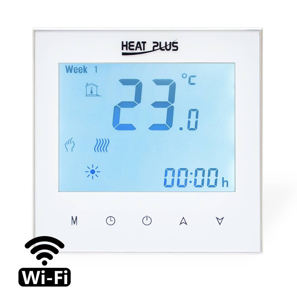 

Программируемый регулятор с Wi-Fi для теплого пола Heat Plus iTeo4W Белый