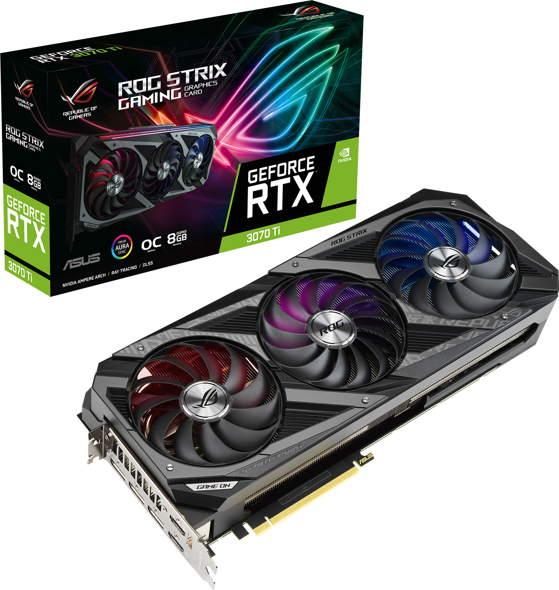 Видеокарта Asus PCI-Ex GeForce RTX 3070 Ti ROG Strix Gaming OC 8GB GDDR6X  (256bit) (1875/19000) (2 x HDMI, 3 x DisplayPort)  (ROG-STRIX-RTX3070TI-O8G-GAMING) – отзывы покупателей | ROZETKA