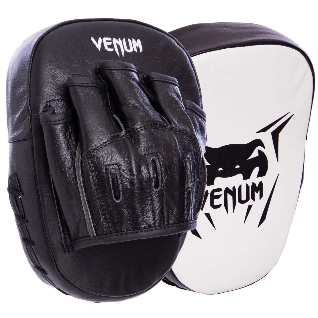 

Лапа изогнутая кожаная (2шт) Venum Mini Focus Mitts Heroe 2053 Black-White