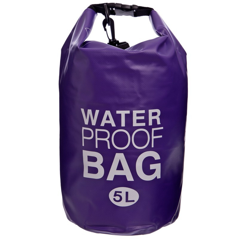 

Водонепроницаемый гермомешок с плечевым ремнем Waterproof Bag Heroe 6878 5л Violet