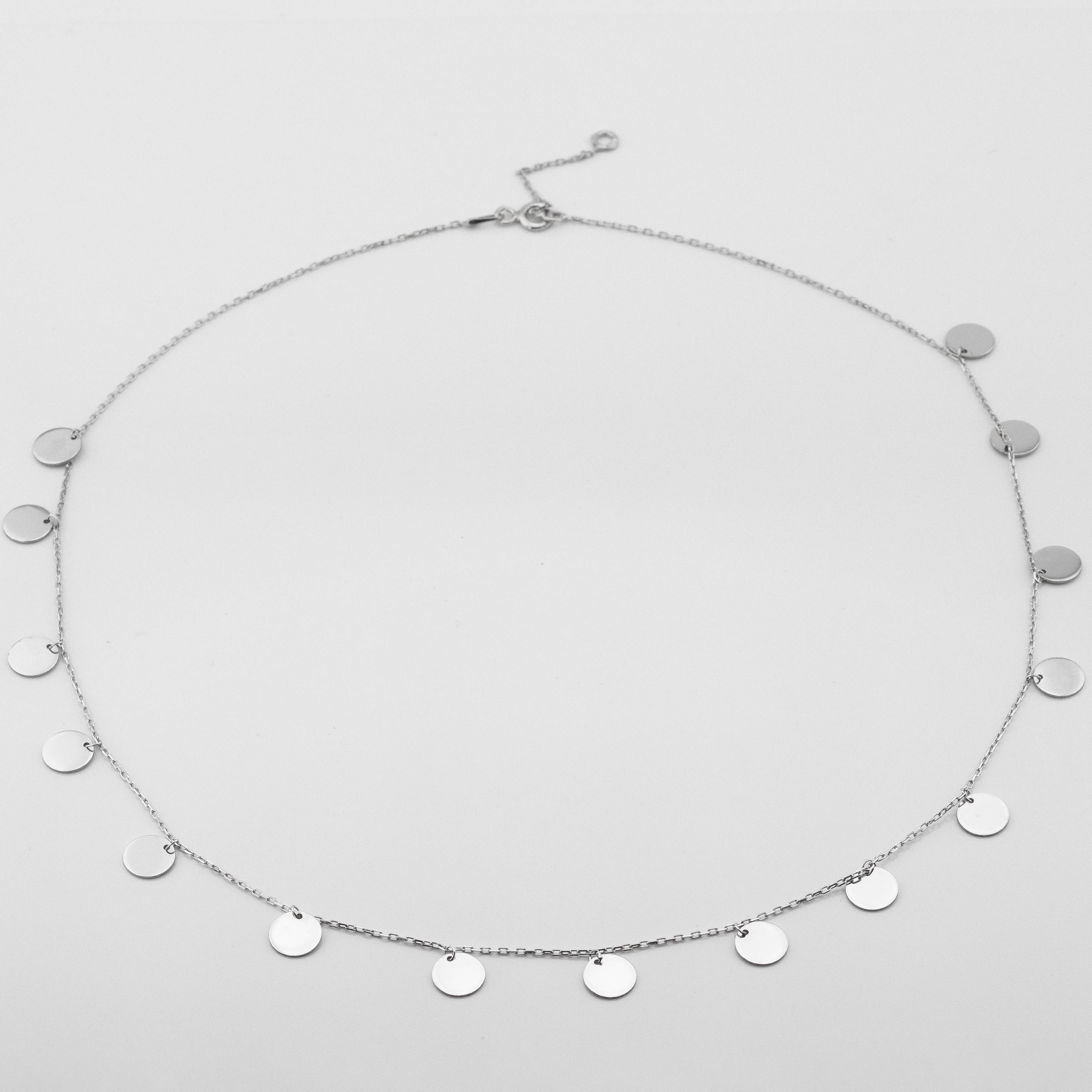

Серебряное колье с монетками ko14525 Диамант