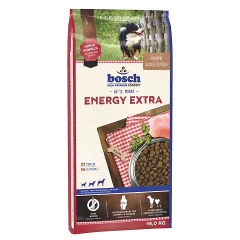

Bosch Energy Extra Сухий корм для дорослих активних собак (15кг)