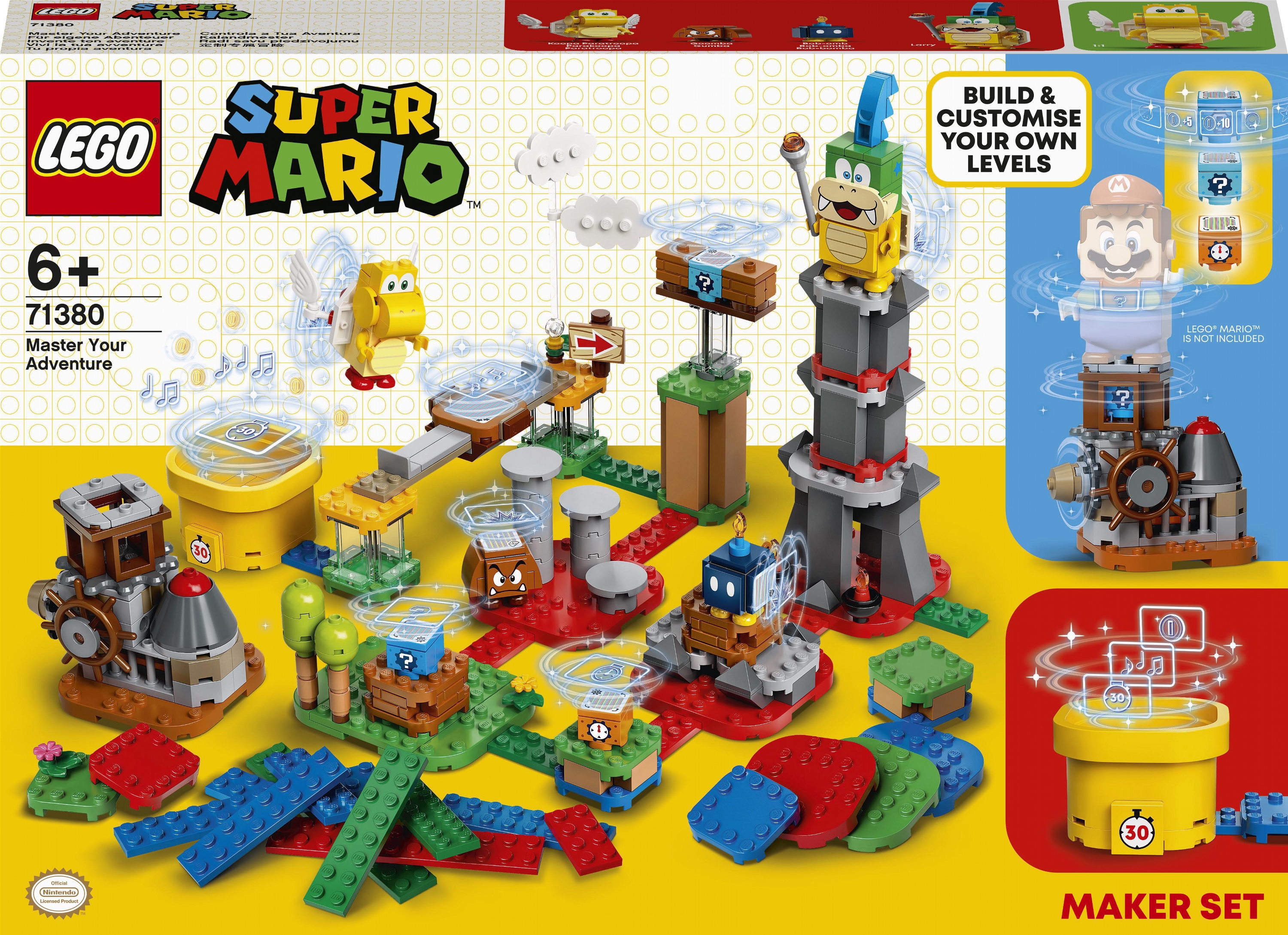

Конструктор LEGO Super Mario Создай собственную историю. Творческий набор. 366 деталей (71380)