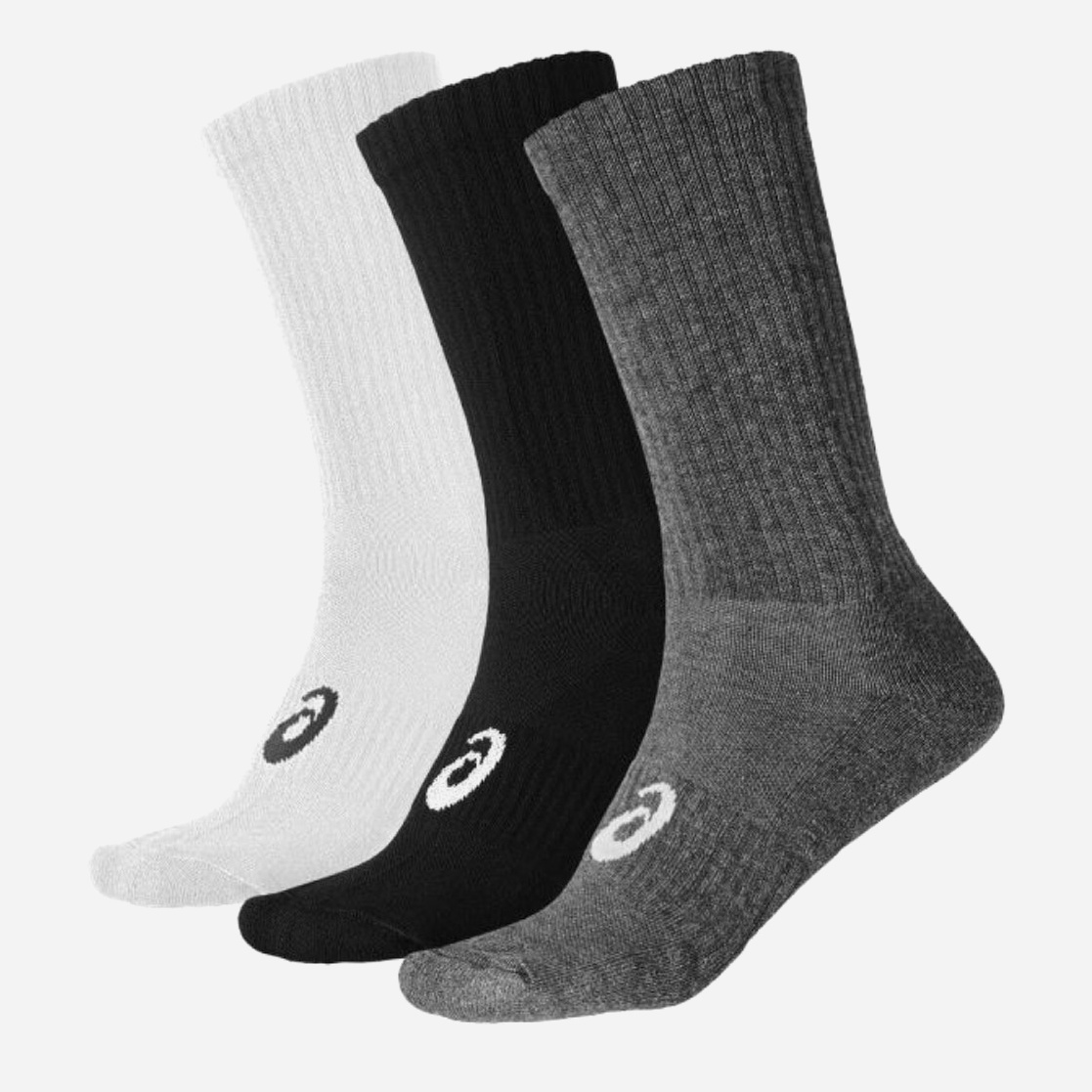 

Носки ASICS 3ppk Crew Sock 155204-0701 39-42 3 пары Бело-серые с черным