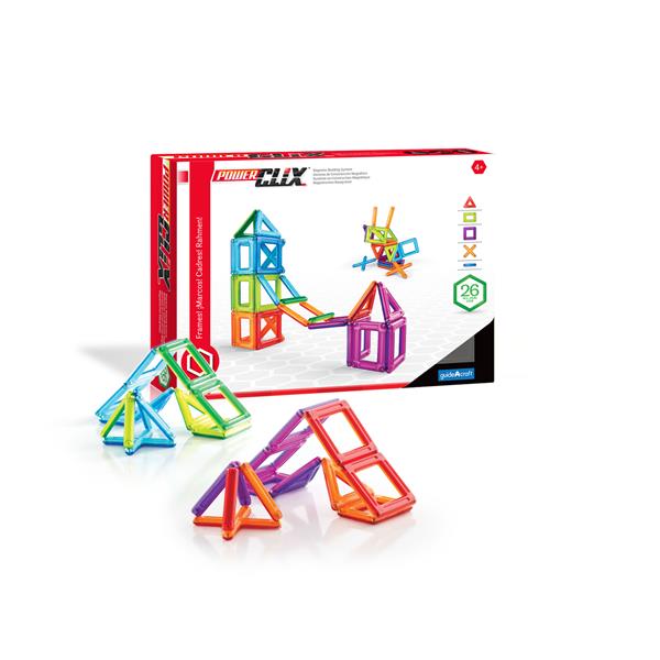 

Магнитный конструктор Guidecraft PowerClix Frames, 26 деталей (G9199)