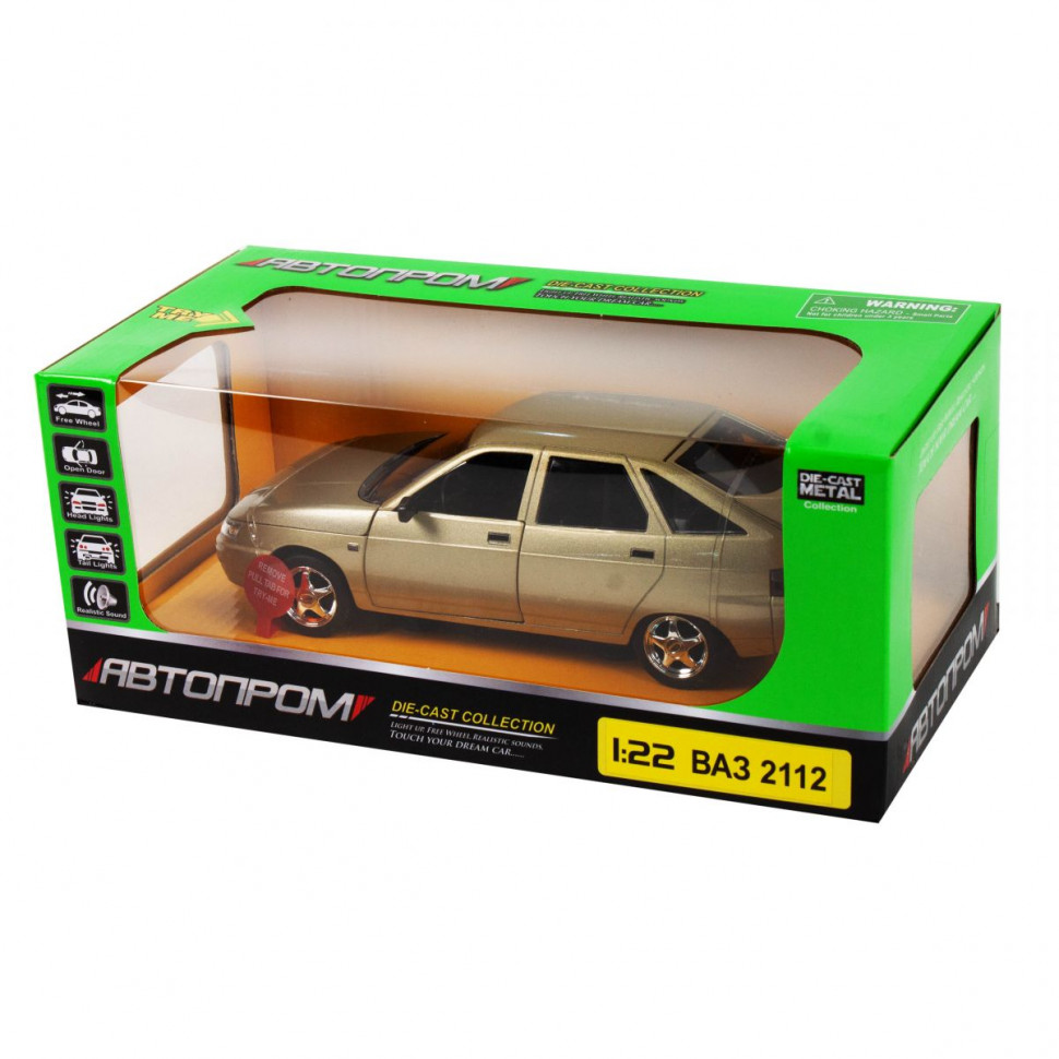 

Машина металлическая "АВТОПРОМ" ВАЗ 2112 (Золотой) (2112(Gold))