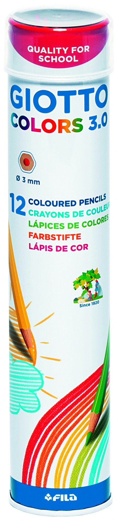 

Карандаши цветные Giotto Colors 3.0 металлическая туба 12 шт 276900