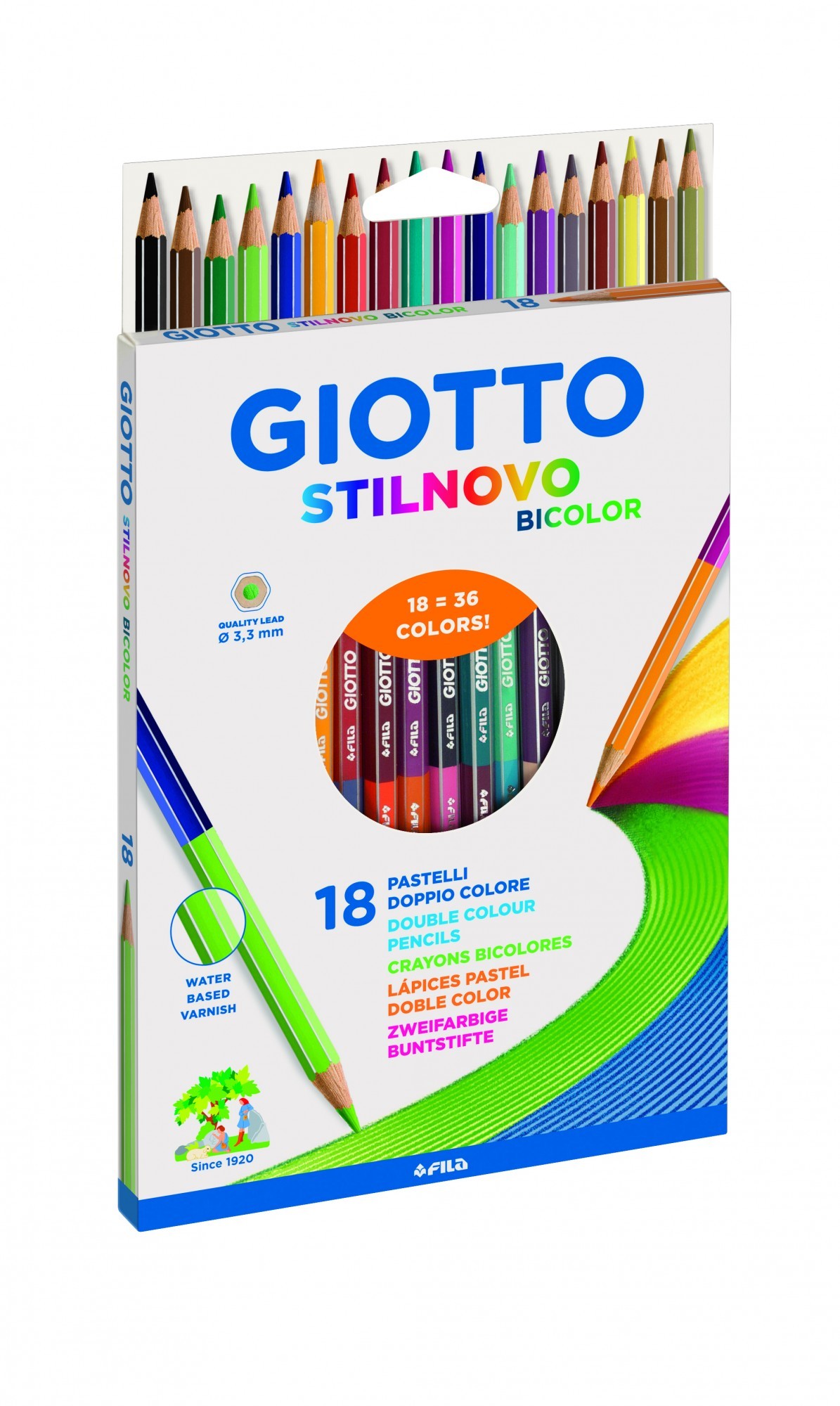 

Набор двусторонних цветных карандашей Giotto Stilnovo Bicolor 18 шт 25720000