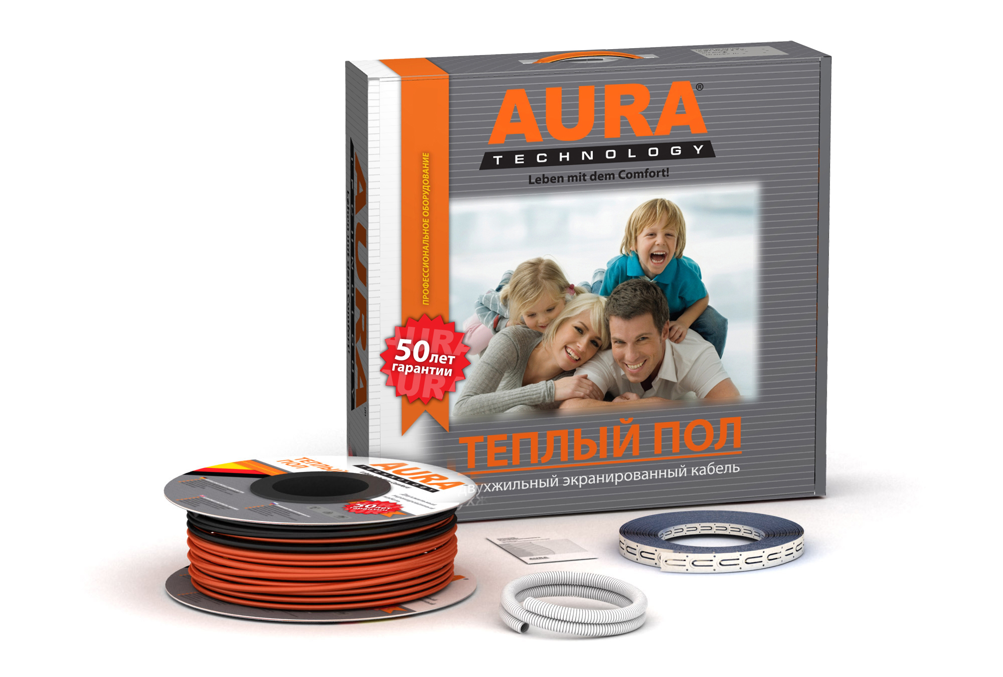 

Теплый пол AURA двужильный кабель KTA 800 Вт, 5.7-6.7 м2