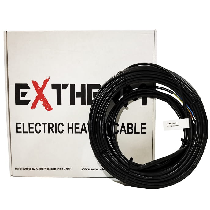 

Нагревательный кабель для теплого пола Extherm ETC - ECO - 20 / 40 м / 4 - 6 м² / 800 Вт