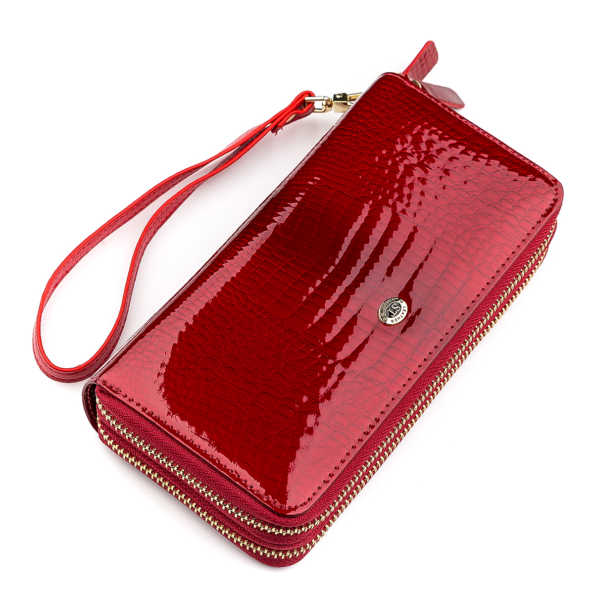 

Кожаный кошелек женский ST Leather 19,5х10х4 см Красный