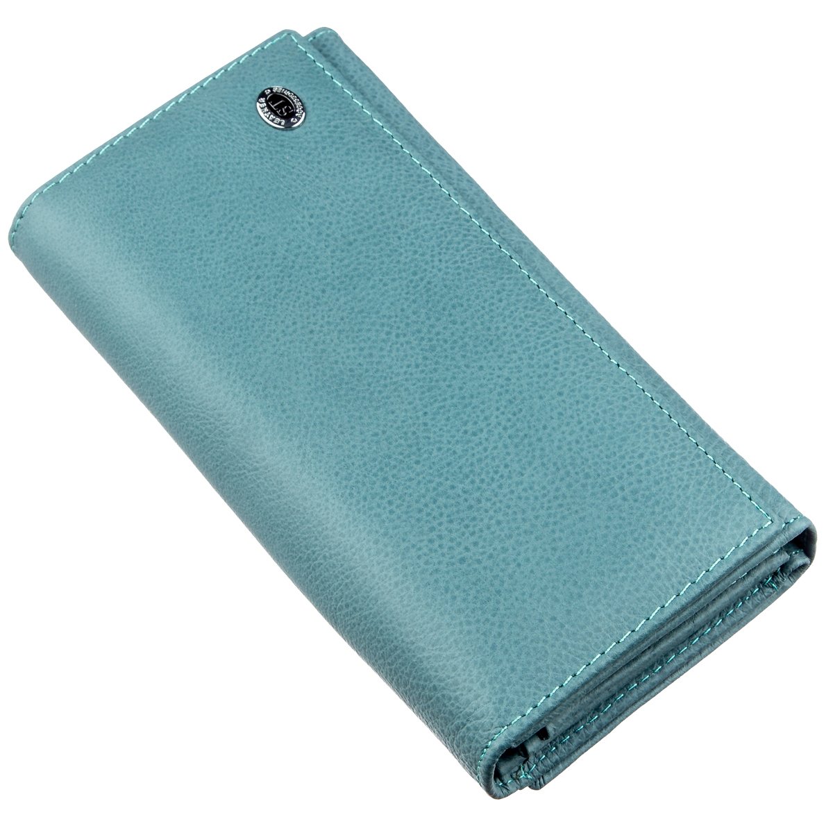 

Кожаный кошелек женский ST Leather 17х9 см Голубой