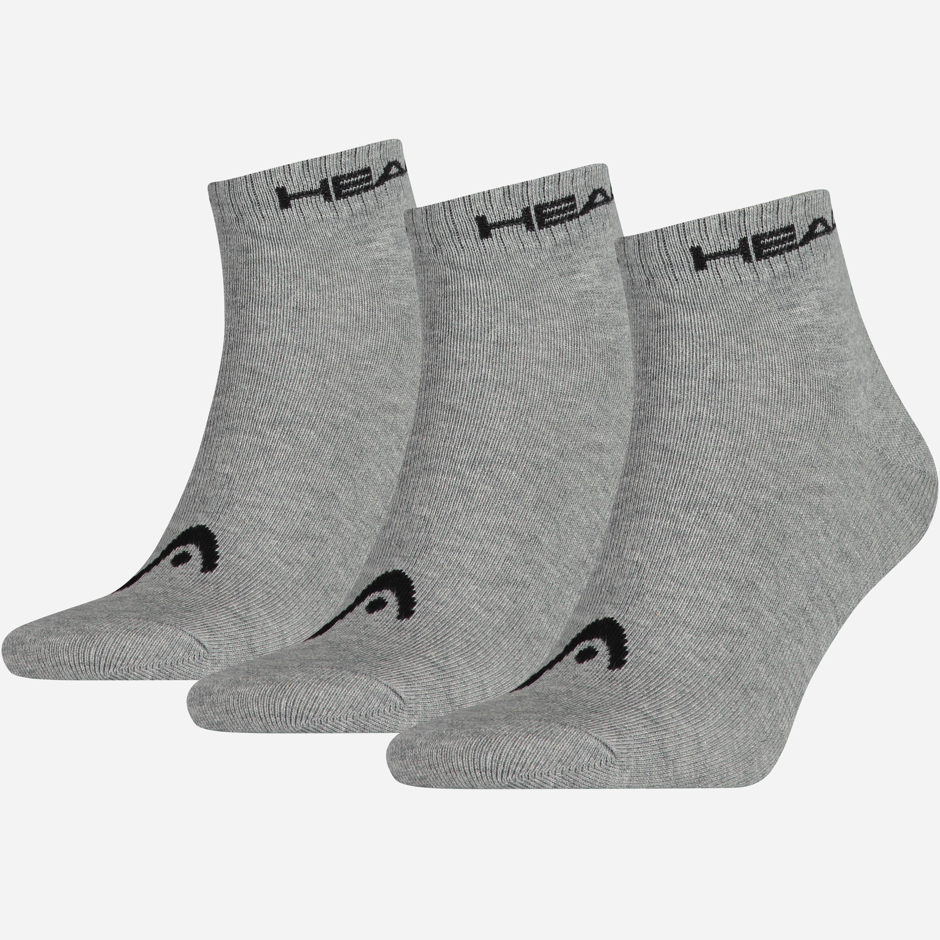

Набор носков HEAD Quarter 3P Unisex 761011001-400 43-46 р 3 пары Серый