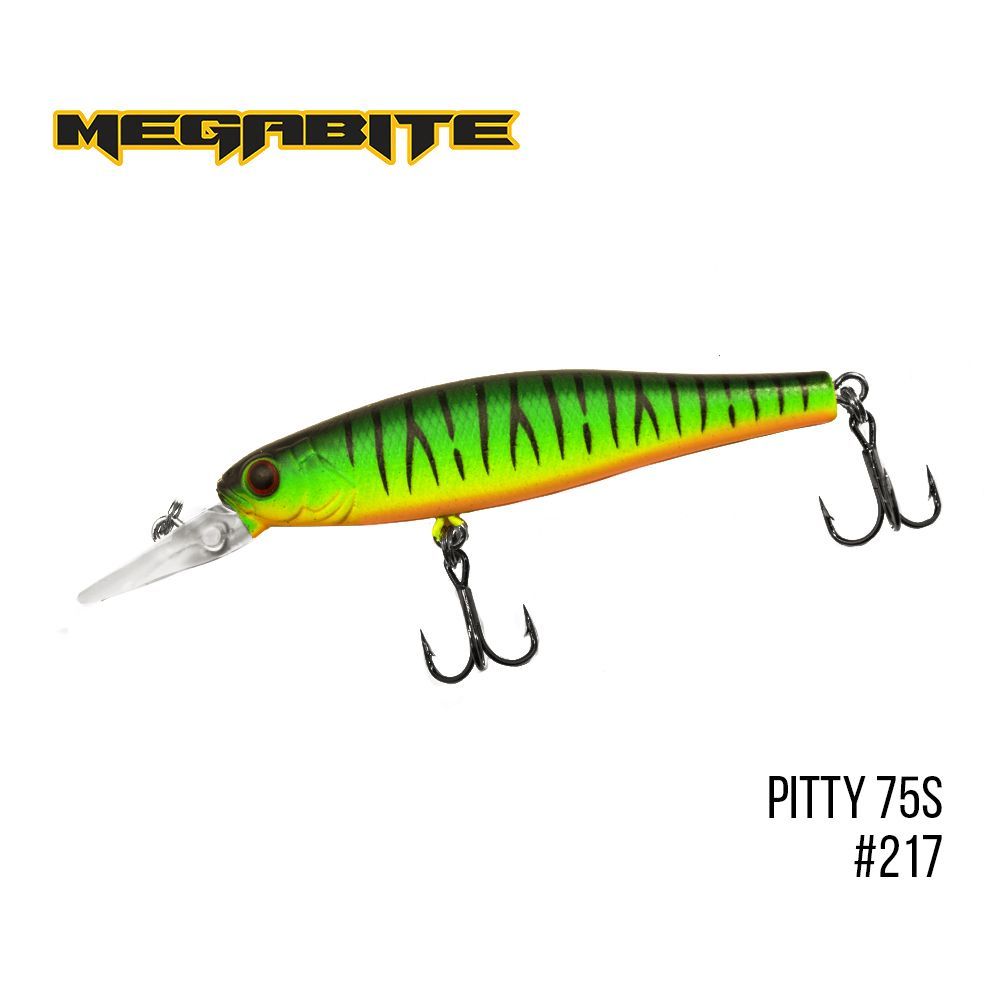 

Воблер Megabite Pitty 75 SP (75 mm, 7.8 g, 1.8 m) (217)