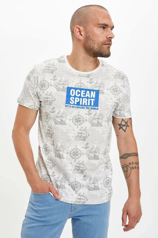 

Футболка Defacto Ocean spirit  Белая (DeF T-shirt -7042-2, Футболка Defacto Ocean spirit M Белая (DeF T-shirt -7042-2)