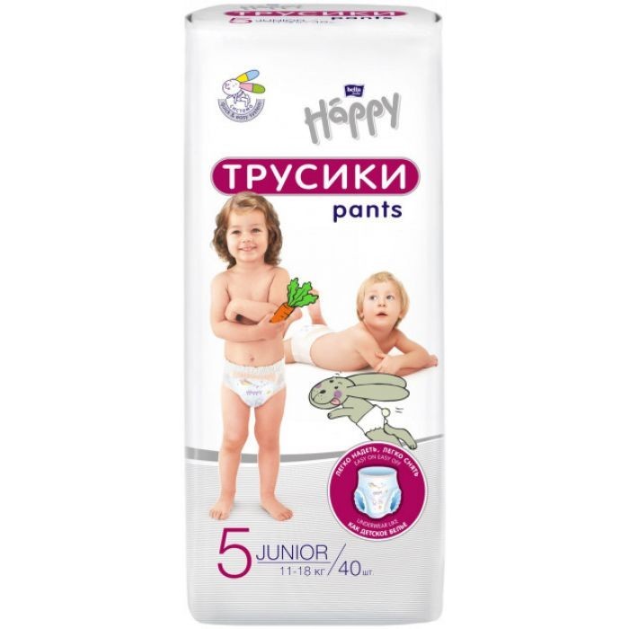

Подгузники-трусики детские Bella Baby Happy 5 Junior (11-18 кг), 40 шт