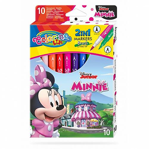 

Фломастеры двусторонние "Минни" 10 цветов Patio Colorino (90669PTR)