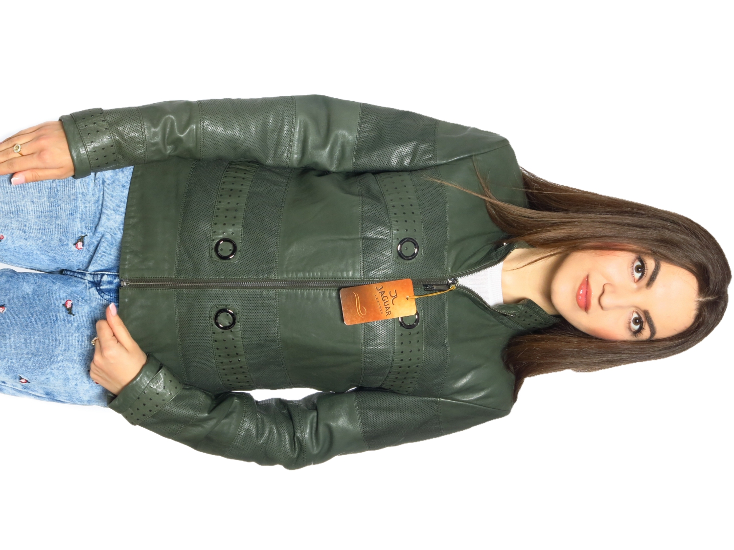 

Женская кожаная куртка Jaguar leather FEM1489g L Зеленый