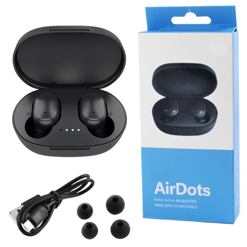 

Беспроводные наушники Wireless AirDots с кейсом черные 7574