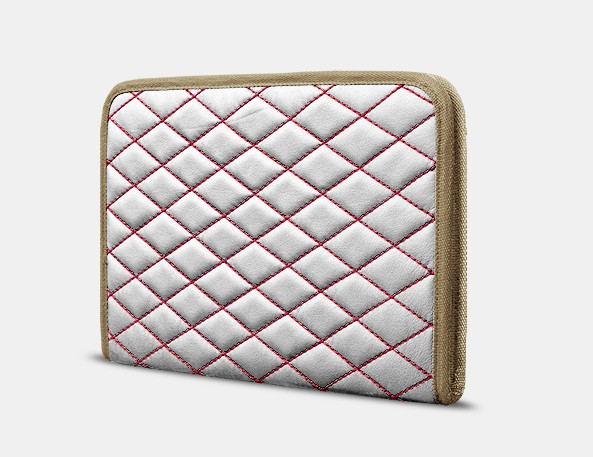 

Органайзер для документов А4 от Carbag Белый с красной строчкой и бежевой окантовкой