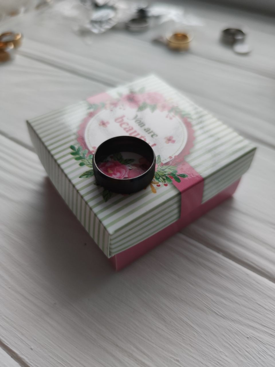 

Кольцо Betkhoven из Нержавеющей Стали Черное С Индивидуальной Гравировкой Размер 17