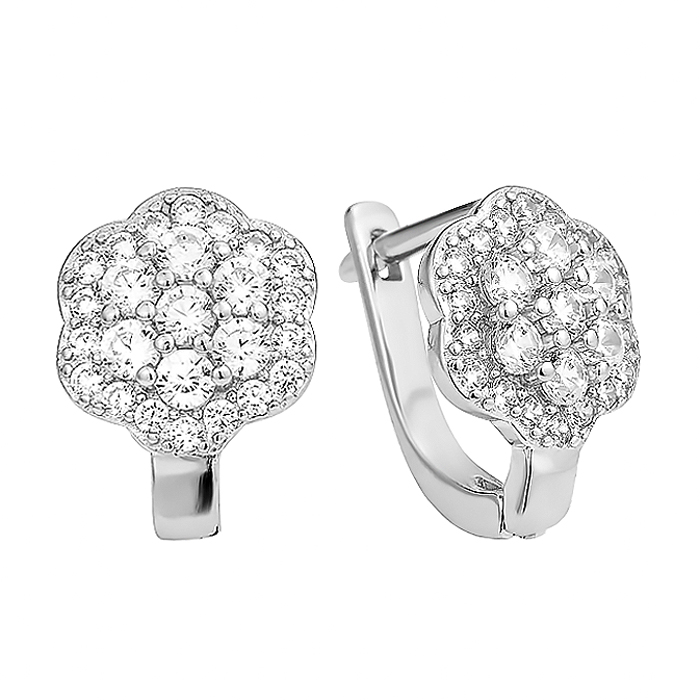 

Серебряные серьги с фианитами 000129306