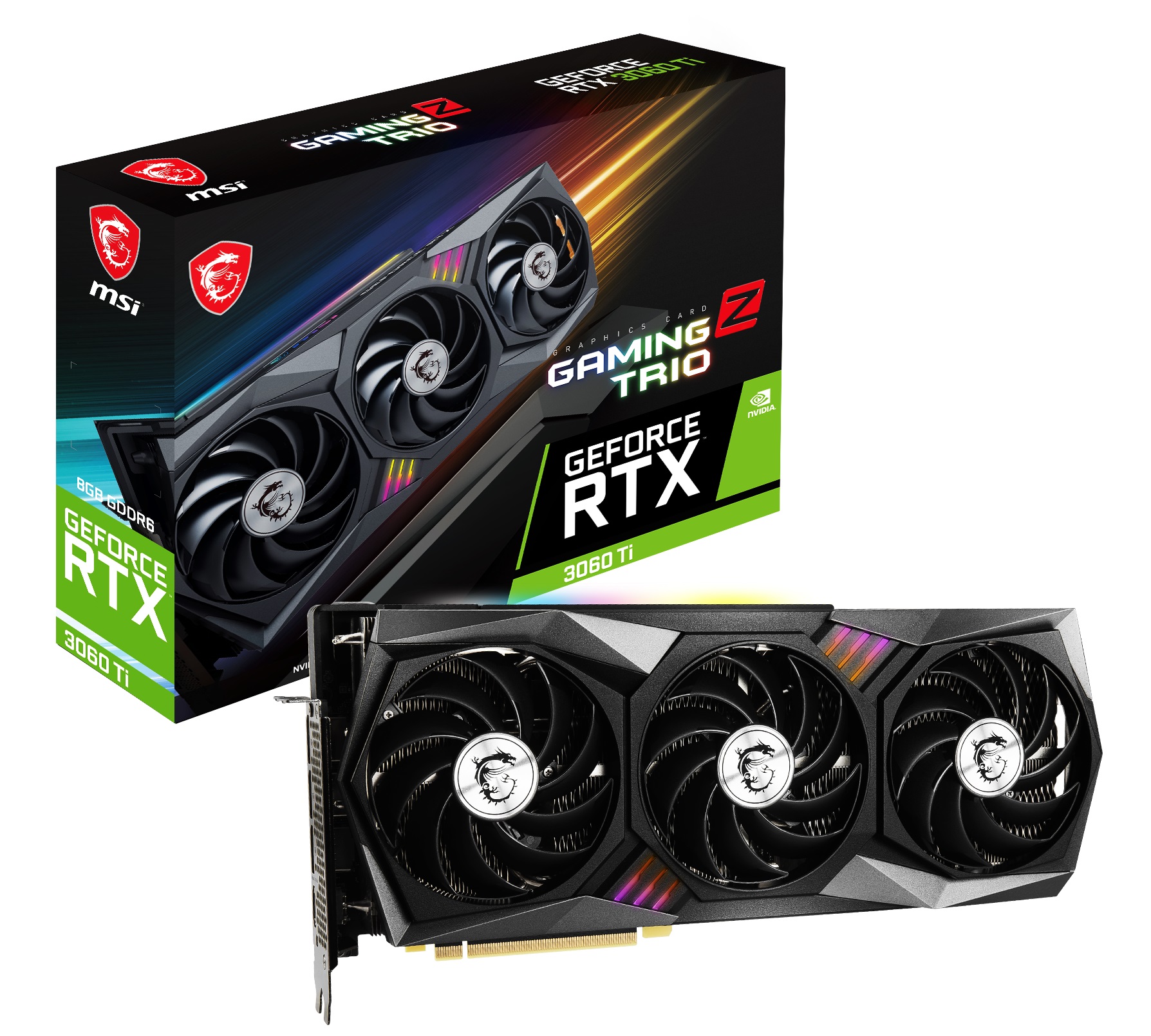 

Видеокарта GF RTX 3060 Ti 8GB GDDR6 Gaming Z Trio MSI (GeForce RTX 3060 Ti GAMING Z TRIO 8G) (LHR)