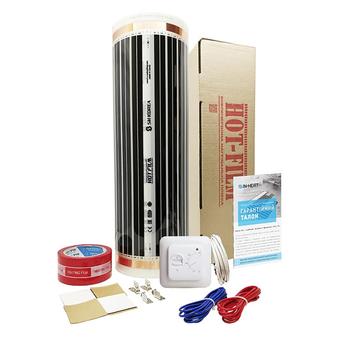 

Пленка нагревательная Korea Heating комплект 9 м2 / 1980 Вт / с механическим терморегулятором