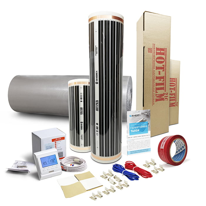 

Пленка нагревательная Korea Heating комплект под ламинат 0.5 м² 110 Вт с подложкой и регулятором